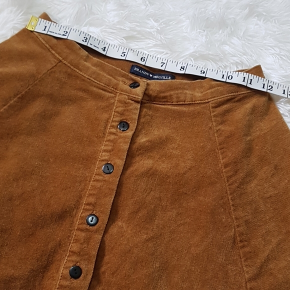 ☕ BRANDY MELVILLE CAMEL BUTTON UP SKIRT - Picture 4 of 6